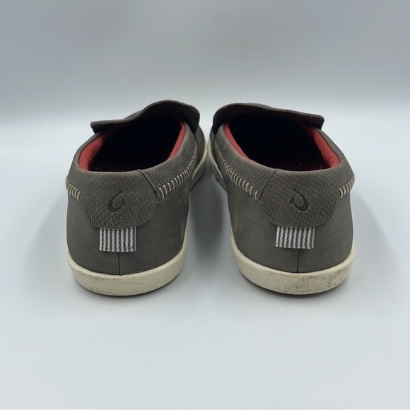 Olukai Alohi Leather Slip On Loafers Comfort Flats - Picture 4 of 10